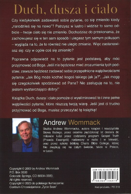 Duch dusza i ciało - Andrew Wommak - oprawa miękka