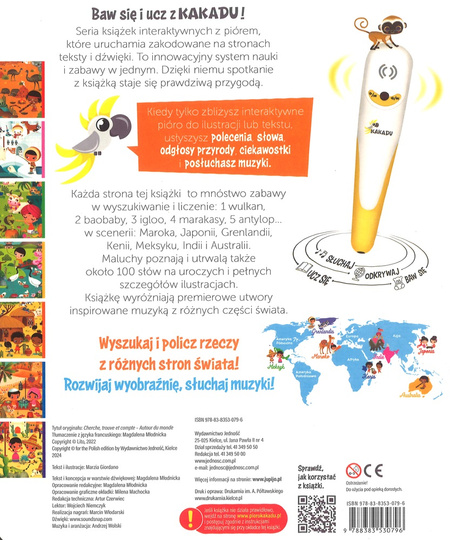 KAKADU Atlas świata obrazkowy - książka interaktywna