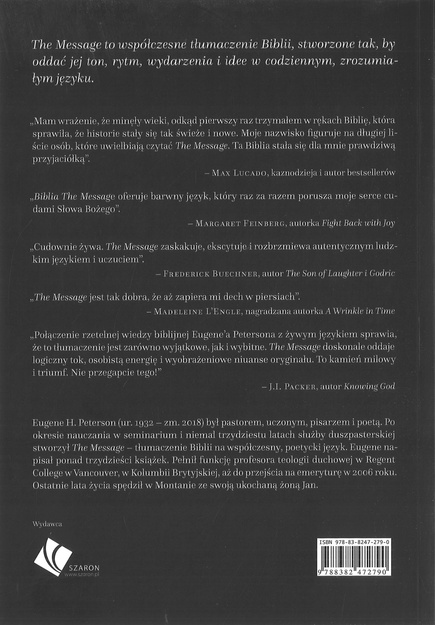 Biblia the Message - List do Efezjan - parafraza Pisma Świetego Eugene H. Peterson