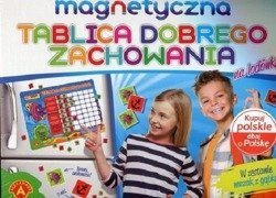 Magnetyczna tablica dobrego zachowania na lodówkę - w zestawie mazak z gabką