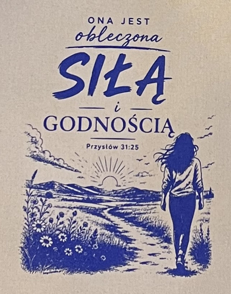 Torba bawełniana naturalna - Ona jest obleczona siła i godnoscią Przysłów 31,25