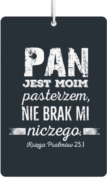 Zawieszka zapachowa - Pan jest moim pasterzem  - czarny