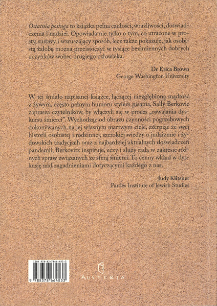 Ostatnia posługa czyli czego o zyciu nauczyła mnie smierć - Sally Berkovic - oprawa miękka