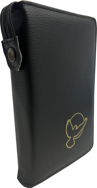 Okładka skórzana na Biblię Edycja Świętego Pawła z rybką czarna