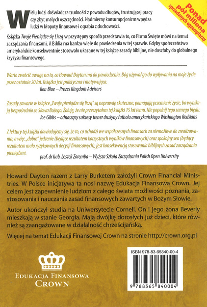 Twoje Pieniądze się liczą - Howard Dayton - oprawa miękka