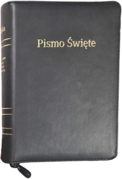 Biblia Stare i Nowe Przymierze EIB Liga Biblijna mała ekoskóra PU zamek złoto index grafit