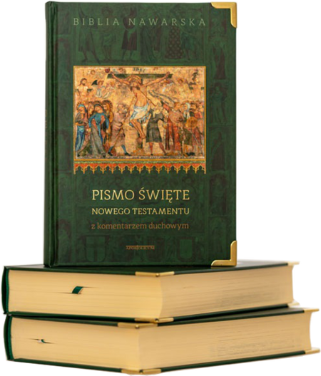 Biblia Nawarska Nowy Testament z komentarzem duchowym - ekskluzywna oprawa twarda z okuciami
