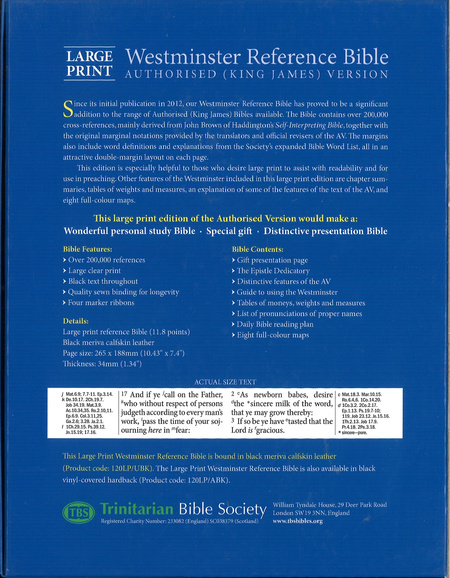 Holy Bible KJV – Westminster Reference Bible Large Print – skóra