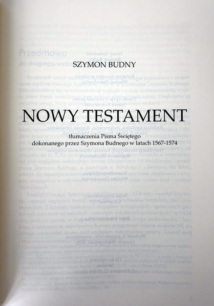 Nowy Testament w przekładzie Szymona Budnego rok 1574 wydanie II - Biblia Neświecka