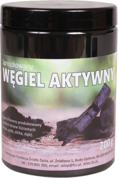 Węgiel drzewny aktywny sproszkowany - 200 g