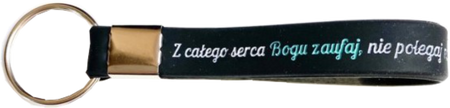 Brelok silikonowy - Z całego serca Bogu zaufaj ...