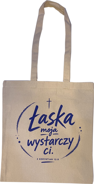 Torba bawełniana naturalna - Łaska Moja wystarczy ci. 2 Koryntian 12,9