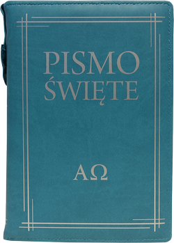 Biblia Warszawsko-Praska Stary i Nowy Testament WDS duża etui zamek turkus