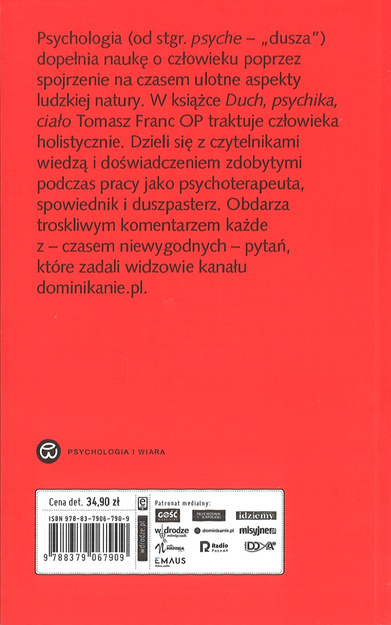 Duch Psychika Ciało - Tomasz Franc OP - oprawa miękka