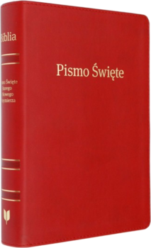 Biblia Stare i Nowe Przymierze EIB Liga Biblijna średnia A5 ekoskóra PU złoto index bordo