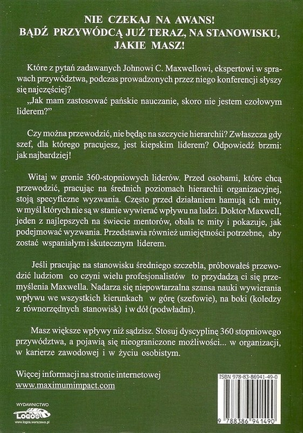 360-stopniowy lider - John C. Maxwell - oprawa miękka