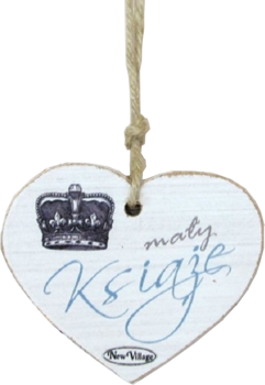 Tabliczka drewniana - Mały Książe - serce