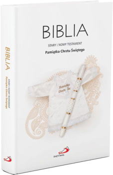 Biblia Edycja Świętego Pawła Pamiątka Chrztu Świętego średnia twarda z rybką