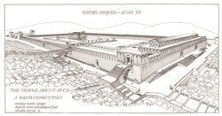 Plakat Wzgórze Świątynne z czasów Jezusa zach-płd