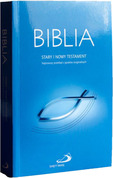 Biblia Edycja Świętego Pawła średnia miękka index niebieska z rybką