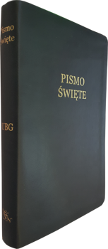Uwspółcześniona Biblia Gdańska UBG średnia ekoskóra PU F1 złoto morski - gruby papier