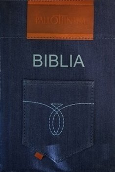 Biblia Tysiąclecia mała index zamek oazowa okładka materiał jeans