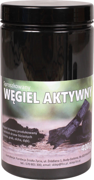 Węgiel drzewny aktywny sproszkowany - 400 g