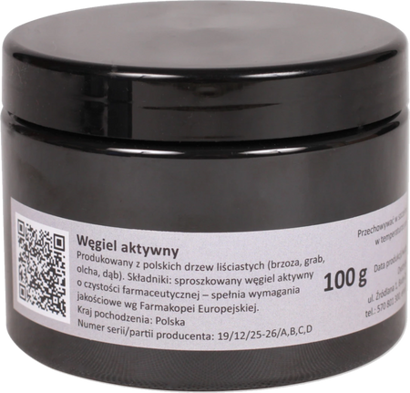 Węgiel drzewny aktywny sproszkowany - 100 g
