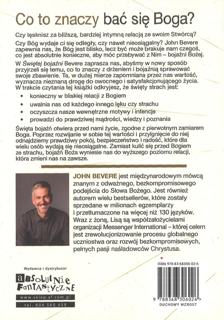 Święta Bojaźń - John Bevere - oprawa miękka