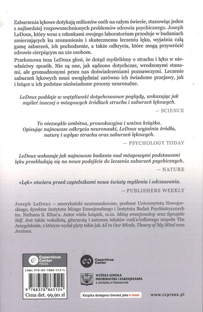 Lęk – Joseph LeDoux - oprawa miekka