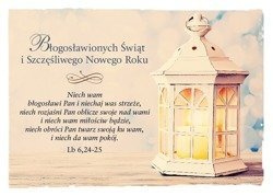 Kartka składana Boże Narodzenie 2 - Niech wam błogosławi Pan