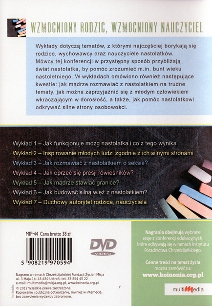 Wzmocniony rodzic, wzmocniony nauczyciel - Henryk Wieja, Karolina Hołownia, Sylwia Tomczyk, Mirosław Wielchorski -DVD