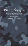 Nowy Testament z księgami Psalmów i Przysłów Uwspółcześniona Biblia Gdańska UBG mini - oprawa miękka niebieskie moro