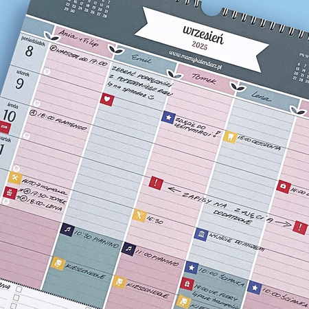 MaMy Kalendarz tygodniowy 2025/2026 Pachnący ogród - wiszacy