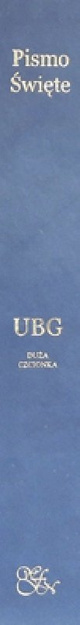 Uwspółcześniona Biblia Gdańska UBG duża ekoskóra PU F3 złoto szeroki margines granat
