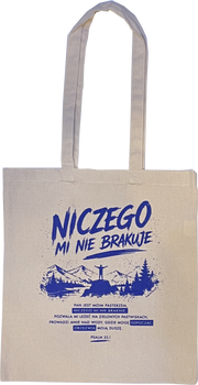 Torba bawełniana naturalna - Niczego mi nie brakuje: Pan jest pasterzem Psalm 23