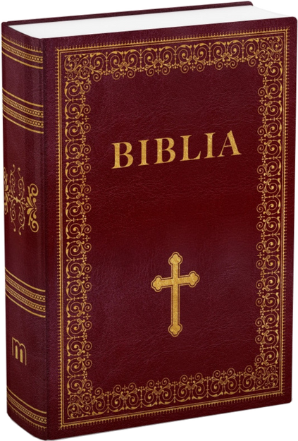 Biblia Warszawsko-Praska Biblia Edukacyjna ze złotą ręcznie wyciskaną pieczęcią papieską