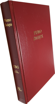 Uwspółcześniona Biblia Gdańska UBG F2 duża twarda duża czcionka bordo
