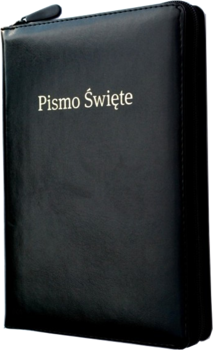 Biblia Stare i Nowe Przymierze EIB Liga Biblijna średnia A5 skóra zamek złoto czarna