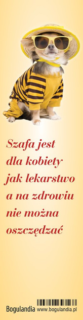 Zakładka 8 do książki - Szafa jest dla kobiety jak lekarstwo