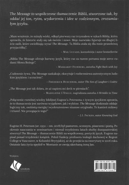 Biblia the Message - Dzieje Apostolskie - parafraza Pisma Świetego Eugene H. Peterson