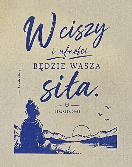 Torba bawełniana naturalna - W ciszy i ufności będzie wasza siła Izajasza 30,15