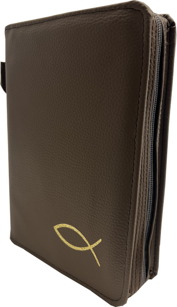 Okładka z eko-skóry  na dużą Biblię Tysiąclecia kolor beż