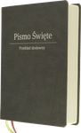 Biblia Stare i Nowe Przymierze Przekład dosłowny EIB duża ekoskóra PU grafit