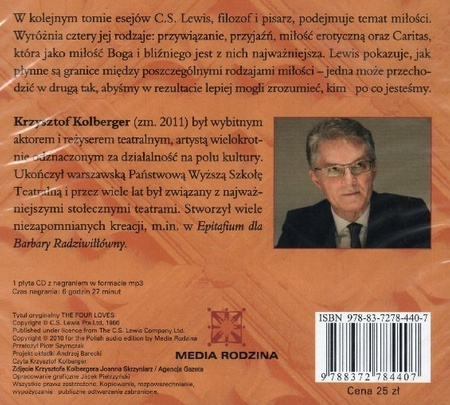 Cztery miłości - C.S. Lewis - Audiobook CD/MP3 - czyta K. Kolberger