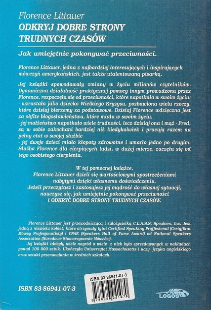 Odkryj dobre strony trudnych czasów - Florence Littauer - oprawa miękka