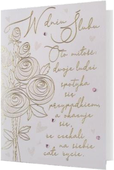Kartka Karnet - W Dniu Ślubu