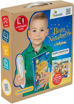 Zestaw KAKADU Boże Narodzenie z kolędami książka interaktywna z piórem