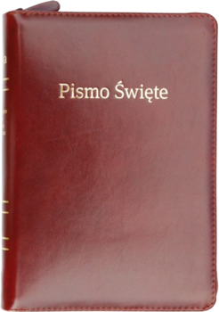 Biblia Stare i Nowe Przymierze EIB Liga Biblijna duża ekoskóra PU Extra zamek złoto bordo