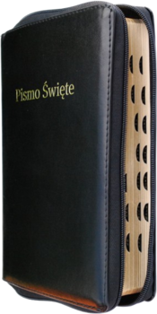 Biblia Stare i Nowe Przymierze EIB Liga Biblijna średnia A5 skóra zamek złoto index czarna